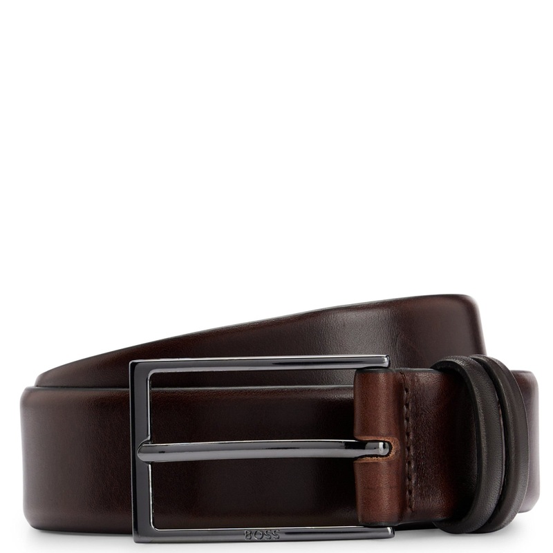 BOSS Carmello - Ledergrtel 3.5 cm (dark brown, 110)