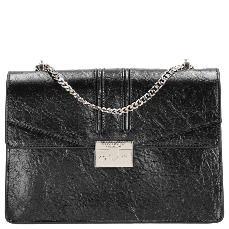 Seidenfelt Roros Big - Schultertasche 28 cm (glossy black)