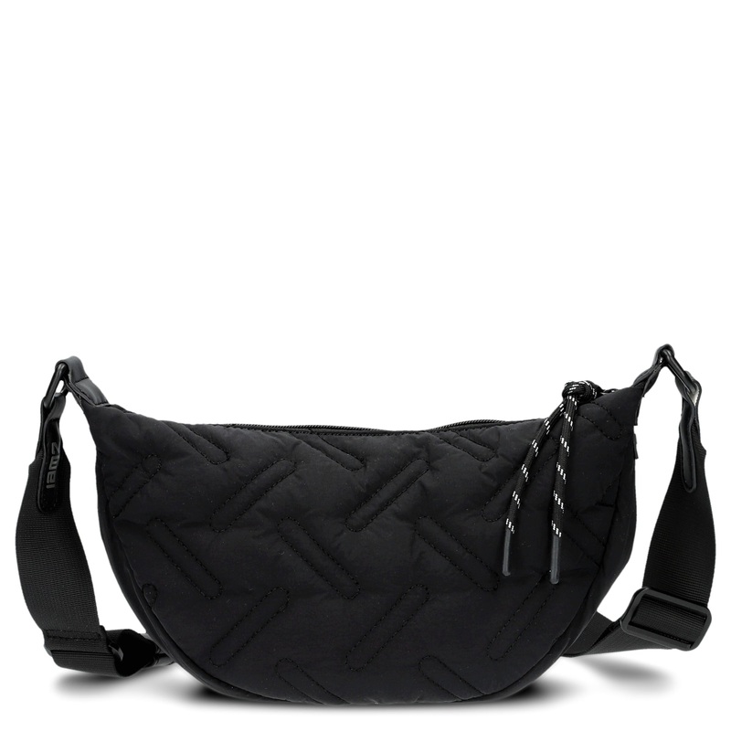 zwei Cleo - Umhngetasche 30 cm (schwarz)