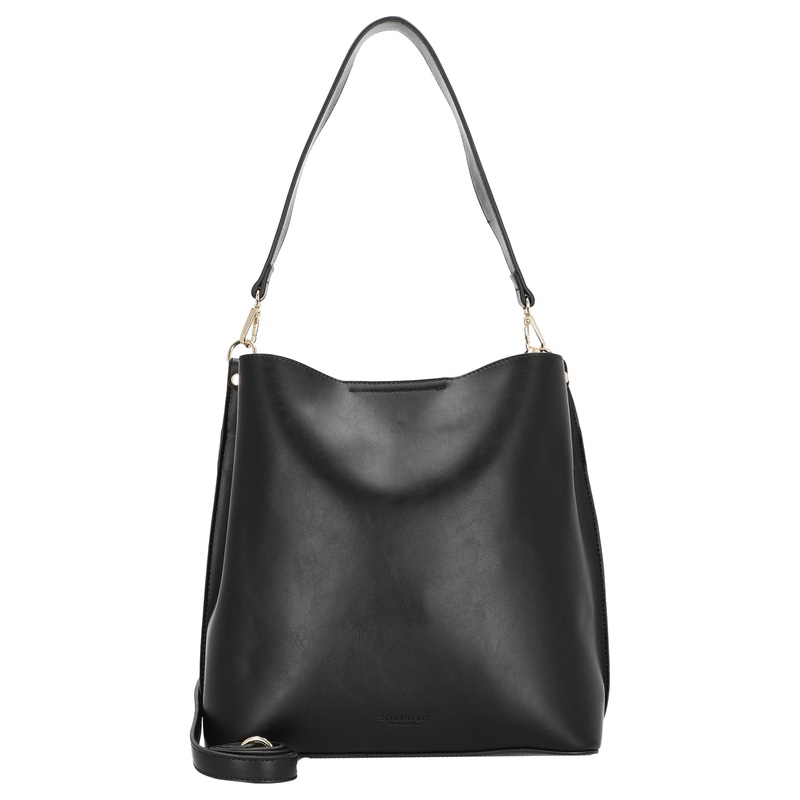 Seidenfelt Lilla Ro Midi Hobo - Schultertasche 30 cm (schwarz)