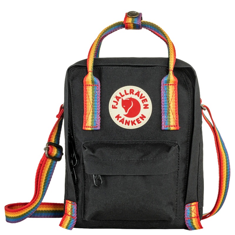Fjllrven Kanken Rainbow Sling - Umhngetasche 20 cm (black-rainbow pattern)