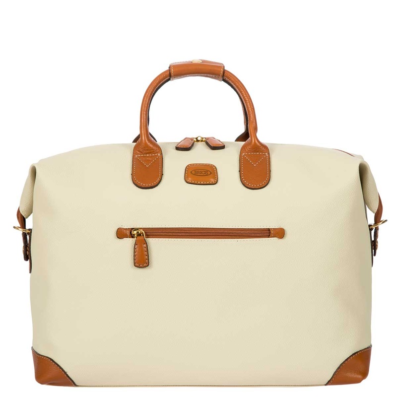 Firenze Leather 18"Cargo Duffle-cream