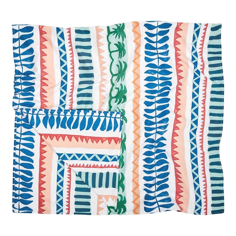 Patterned Quick Dry Beach Towel-Palm Beach