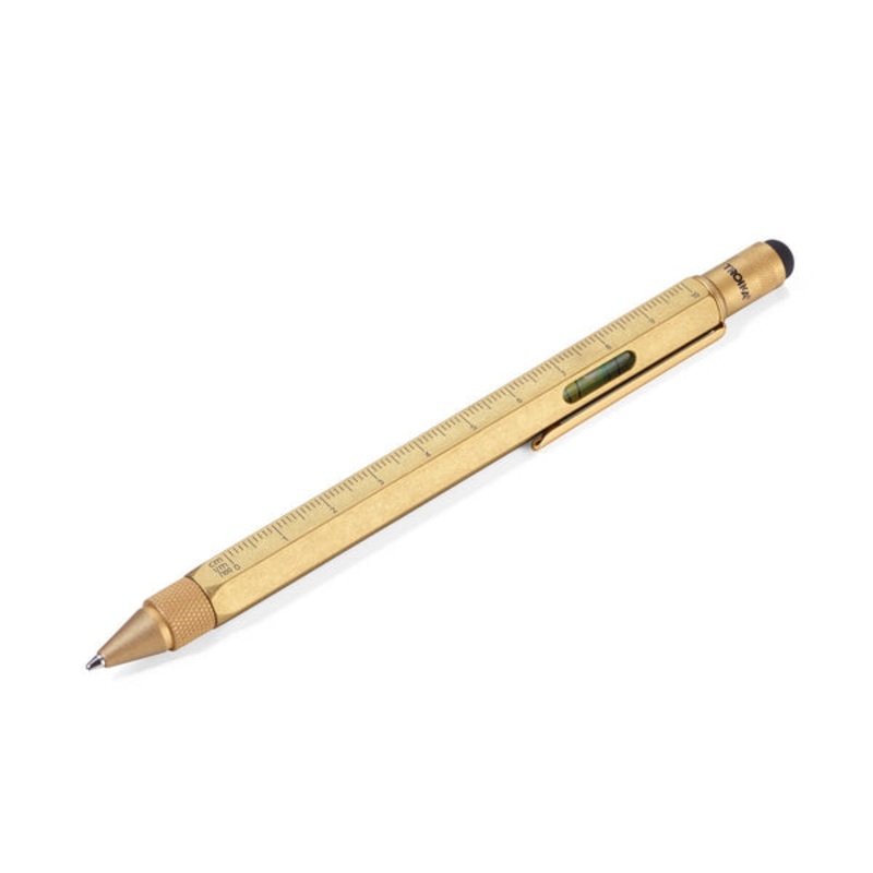 Troika Construction Tool Ballpoint Pen-Antique Brass