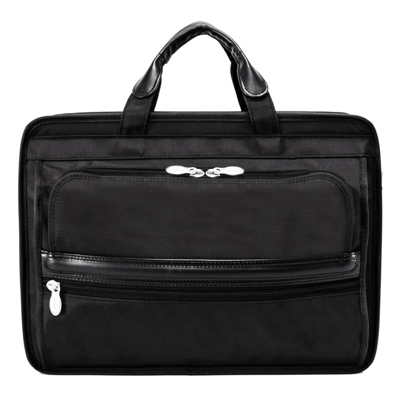 McKlein USA Elston 15.6" Nylon Double Compartment Laptop Briefcase