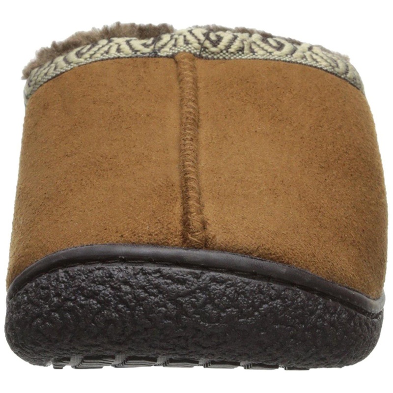 Totes ISOTONER Men's Microsuede Slip-On Slipper (Medium - 8-9, Cognac)