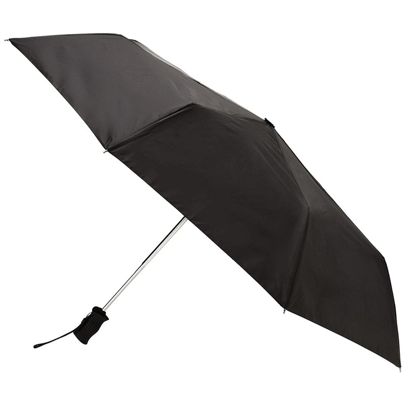 Totes Port Men's Auto Open Close Compact Umbrella
