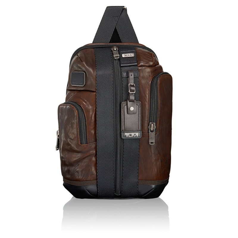 TUMI Alpha Bravo Leather Saratoga Sling