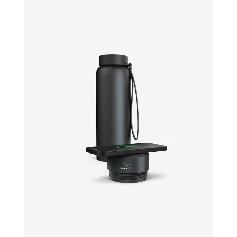 TYLT Speaker Bottle | Rechargeable Portable Wireless Outdoor Bluetooth Speaker, Double Layered Vacuum Insulated Stainless Steel Smart Water Bottle, 24oz