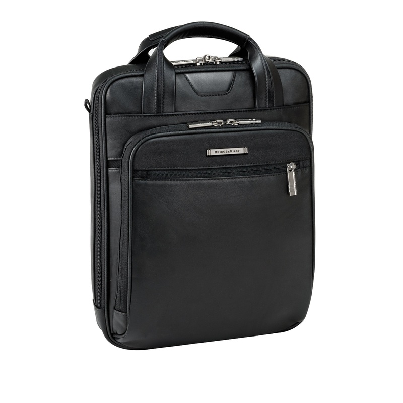Briggs & Riley @work Small Slim Vertical Leather Brief
