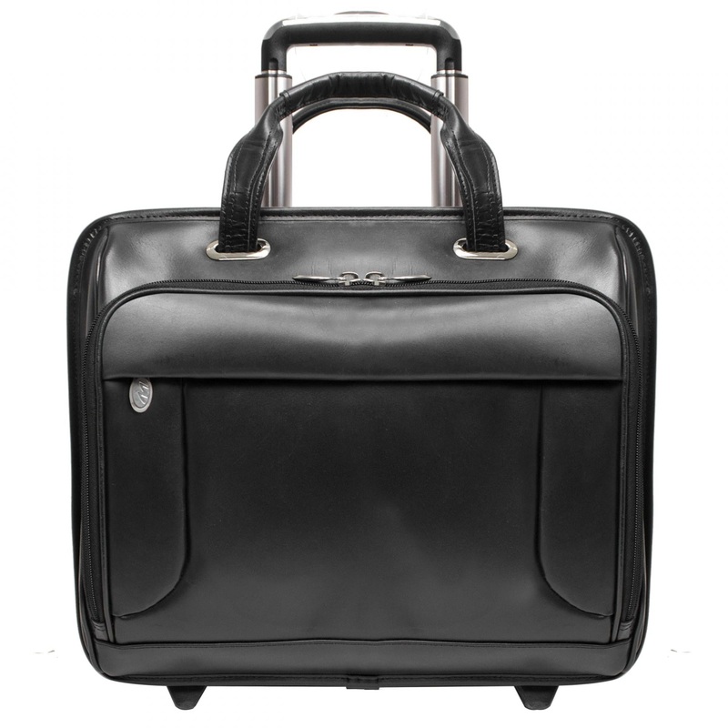 McKlein USA Greenwich 15.6" Leather Wheeled Laptop Briefcase