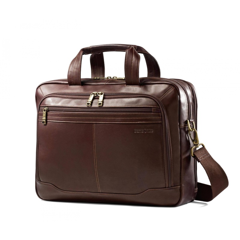 Samsonite Durham Colombian Leather Toploader Brown