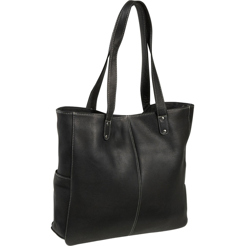 Ledonne Leather Double Strap Rivet Tote