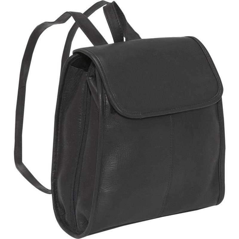 Ledonne Leather Womens Three Compartment Backpack