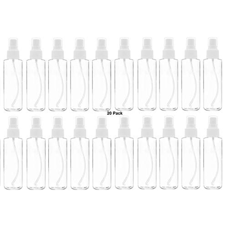 20 pack 60ml 2OZ Extra Fine Mist Mini Spray Bottles with Atomizer Pumps- for Essential Oils Travel Perfume Bulk Portable Makeup PP/PET Refillable Plastic