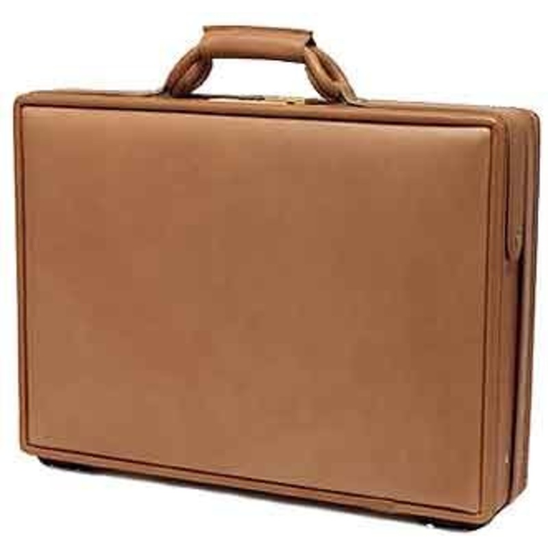 Hartmann Belting Leather Deluxe Slimline Attache Briefcase with Fan File 5800