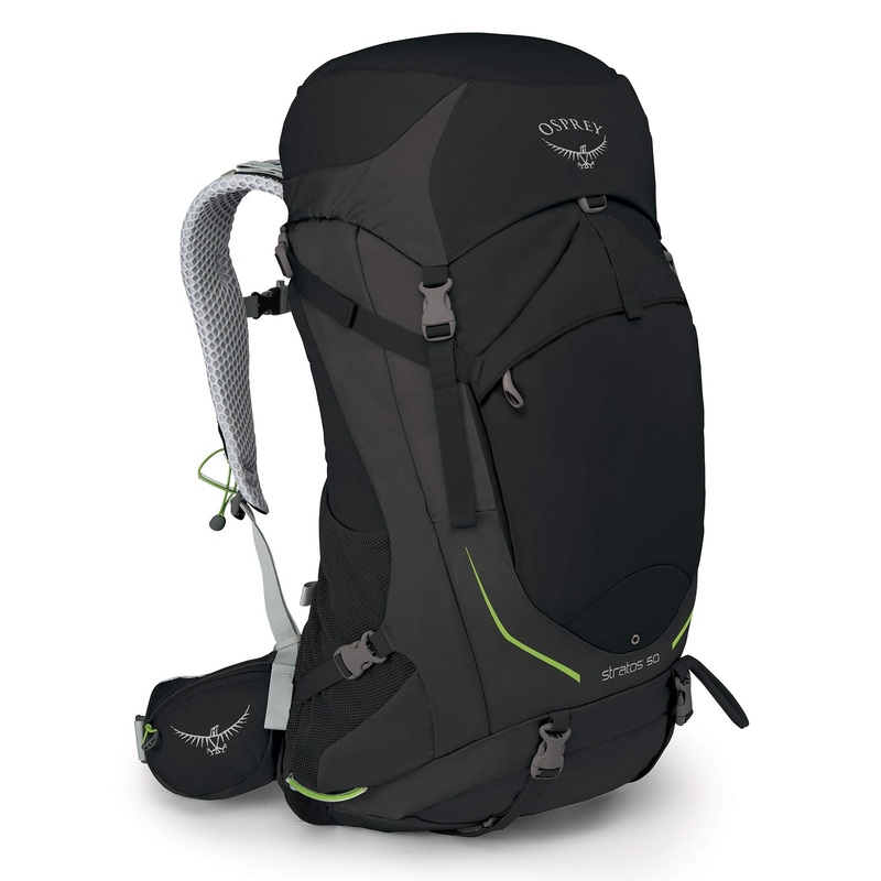 Osprey Packs Stratos 50 Backpacking Backpack, Black, M/l, Medium/Large