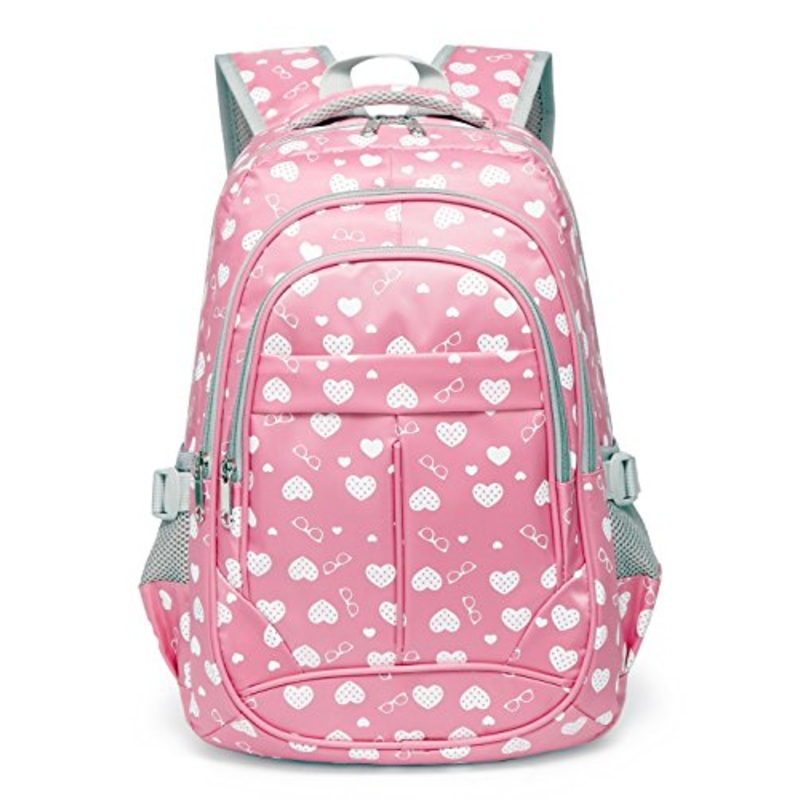 Sweetheart School Backpacks for Girls Children Kids Bookbags (Pink)