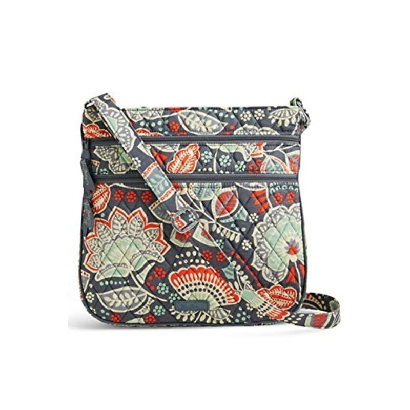 Vera Bradley Triple Zip Hipster Cross-body Bag (Nomadic Floral with Grey Interior)