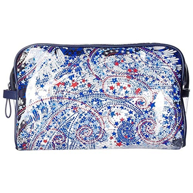 Vera Bradley Women's Clear Beach Cosmetic Fireworks Paisley One Size