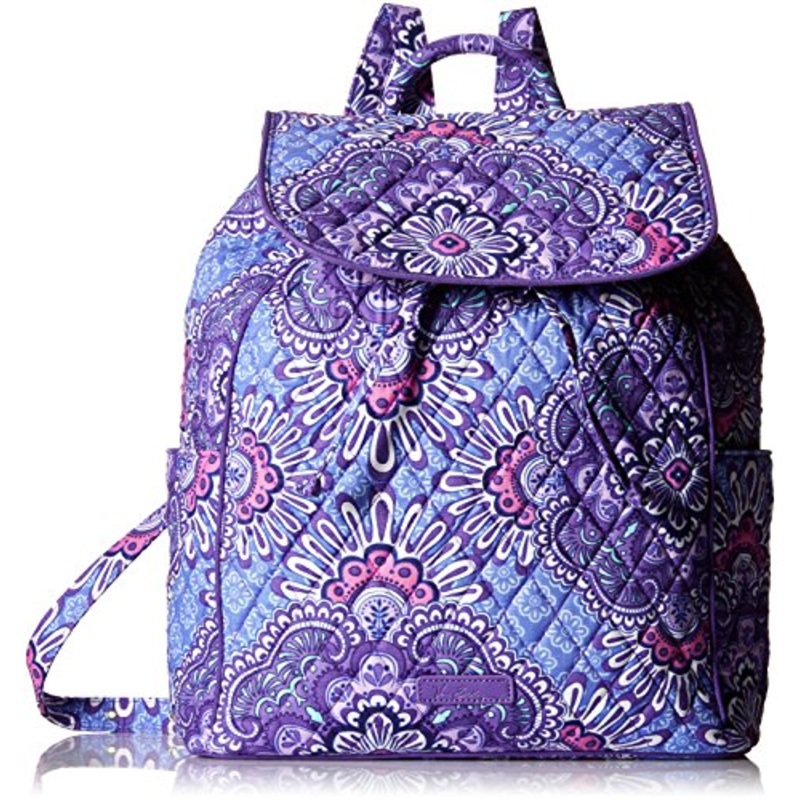 Vera Bradley Women's Drawstring Backpack, Lilac Tapestry