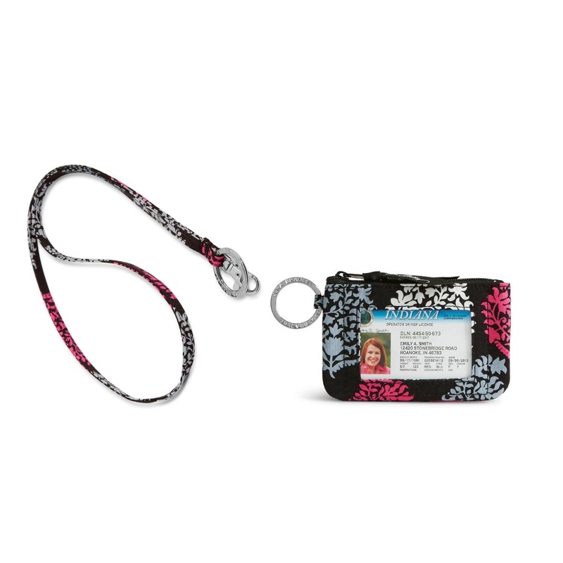 Vera Bradley Zip Id Case and Lanyard in Northern Lights