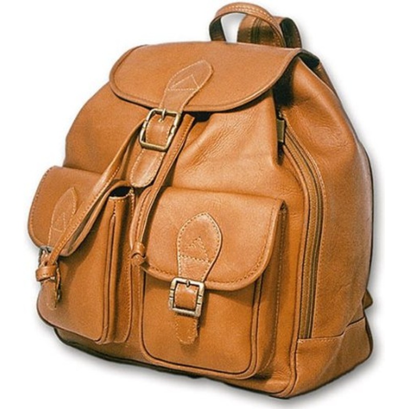 David King & Co. Double Front Pocket Backpack, Tan, One Size