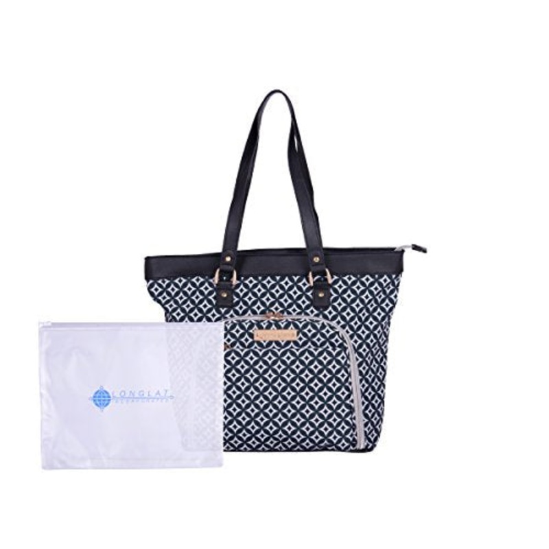 Jenni Chan Colima 2-Piece Set 18" Computer 311 Bag Laptop Tote, Black/White, One Size