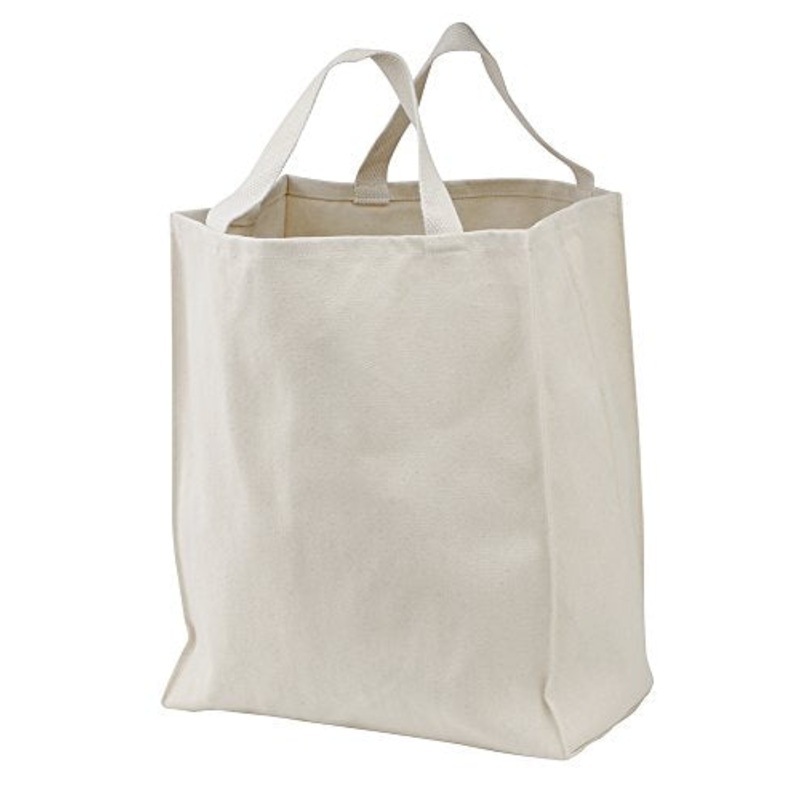 Port & Company - Reusable Grocery Tote Bag,One Size,Natural