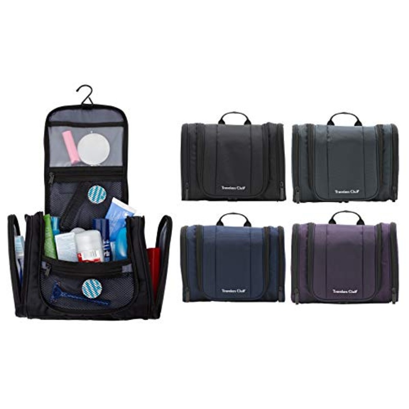 Travelers Club 11" Toiletry Kit Travel Accessory, Charcoal, 11 Inch