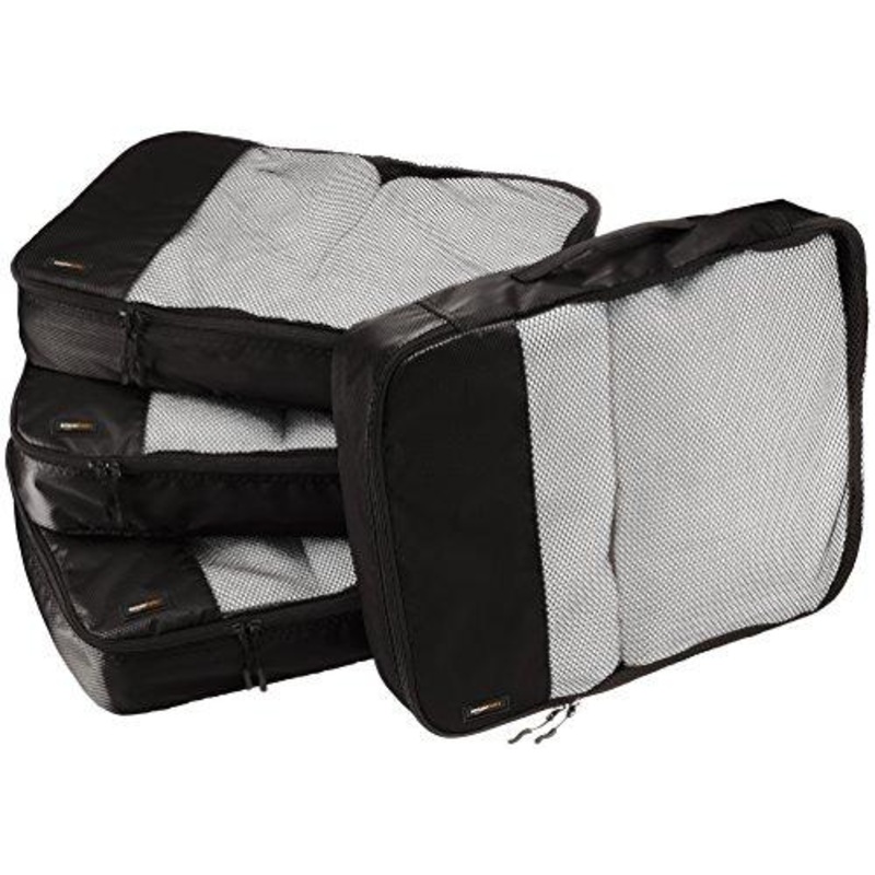 Amazonbasics 4-Piece Packing Cube Set - Large, Black