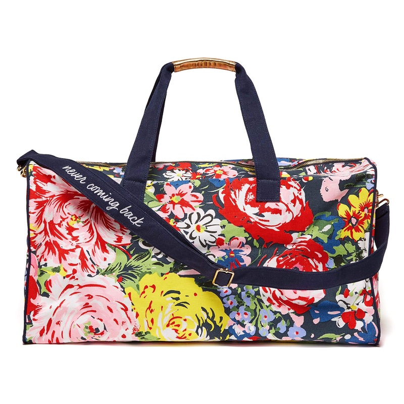 ban.do Women's Getaway Duffle Bag with Adjustable/Removable Strap and Metal Zip Close, Flower Shop