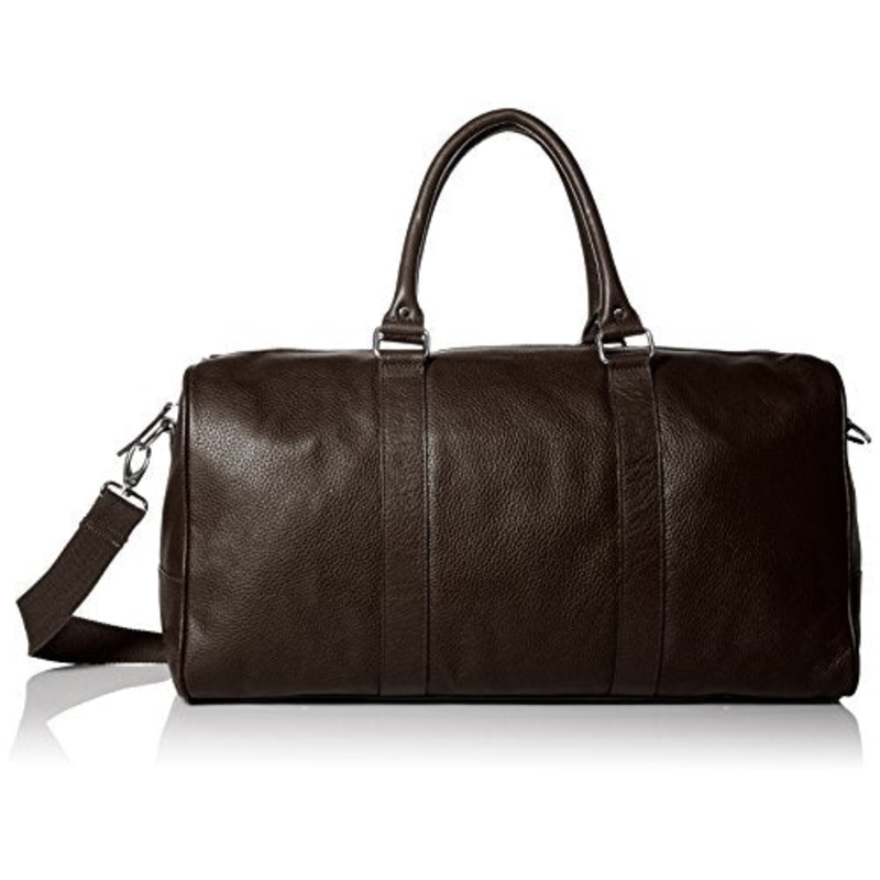 Cole Haan Men'S Pebble Leather Duffle, Chocolate, One Size
