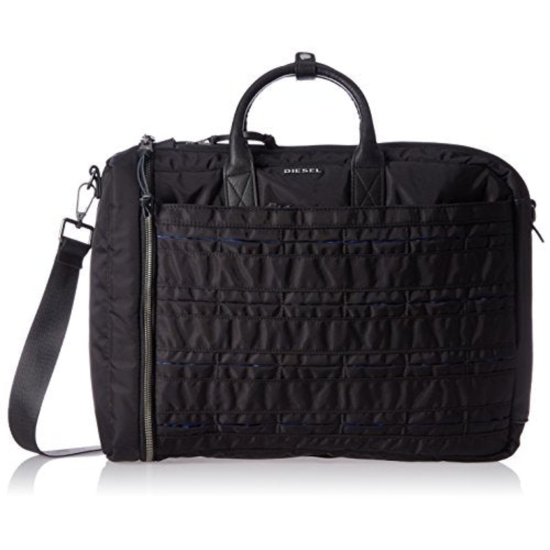 Diesel Men'S 24/7 Briefcase, Black/Blue
