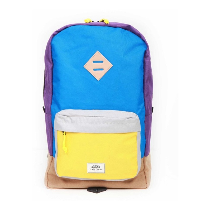 Ecko Unltd. Unisex Colorblock Pocket Everyday Backpack, Blue, Medium (23 in. - 25 in.)