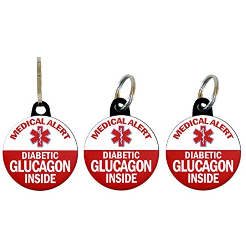 Henry The Buttonsmith Glucagon Diabetic Bag Tag Set (Basic Set)