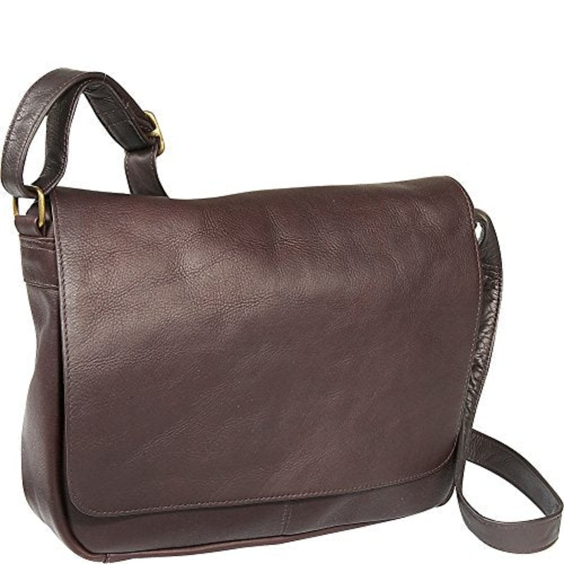 Le Donne Leather Flap Over Shoulder Bag (Caf)