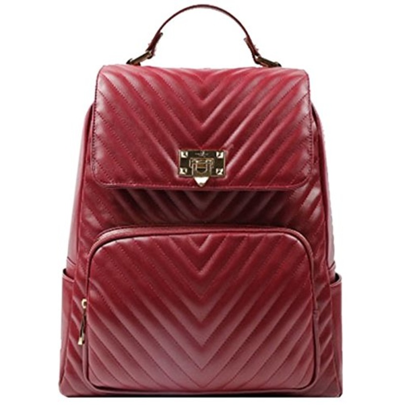 Sandy Lisa Travel Backpack Padded Tablet Compartment Gold Trim For Women