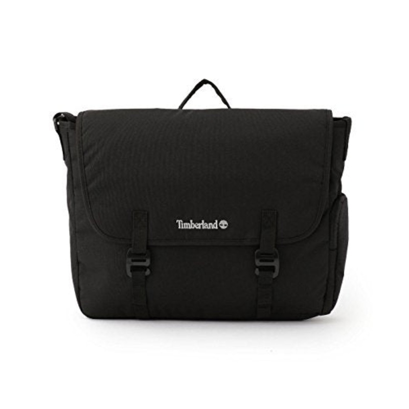 Timberland Unisex Crofton Water-Resistant Black Messenger Bag Laptop Bag