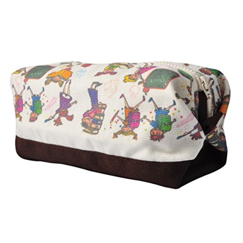 Vietsbay'S Women Kids & Schoolprint Canvas Toiletry Bag Makeup Cosmetic Pouch