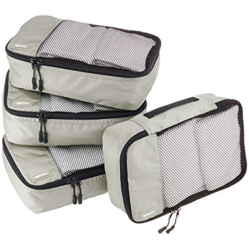 Amazonbasics Small  Packing Cubes - 4 Piece Set, Gray