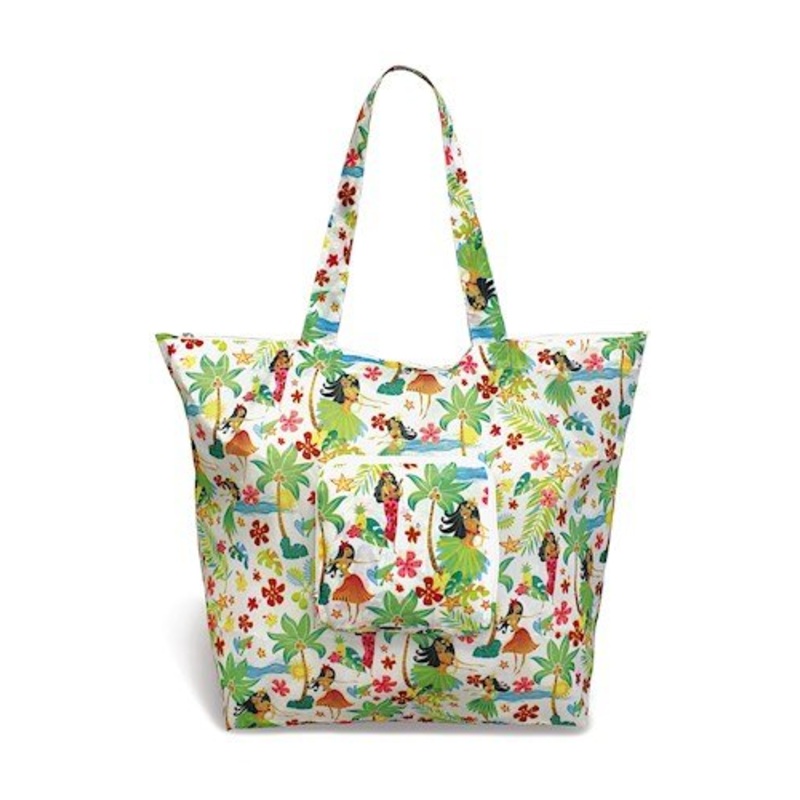 Hawaiian Deluxe Foldable Tote Island Hula Honeys
