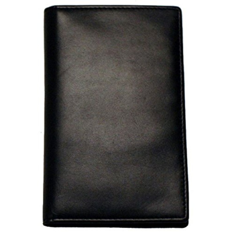 Slim Breast Leather Pocket Wallet In Black
