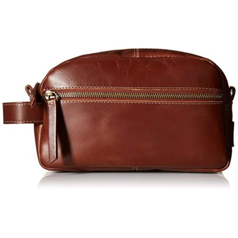Timberland Men'S Nevada Leather Travel Kit, Cognac