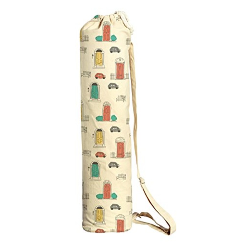 Urban Doodles Pattern Printed Canvas Yoga Mat Bags Carriers Was_41