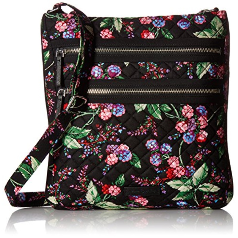 Vera Bradley Iconic Triple Zip Hipster-Signature, Winter Berry