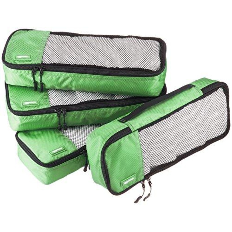 Amazonbasics 4-Piece Packing Cube Set - Slim, Green