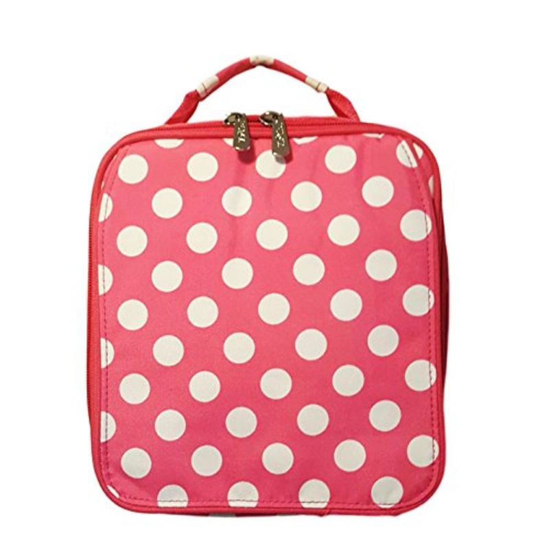 Personalized Pink Polka Dot Back To School Lunch Tote