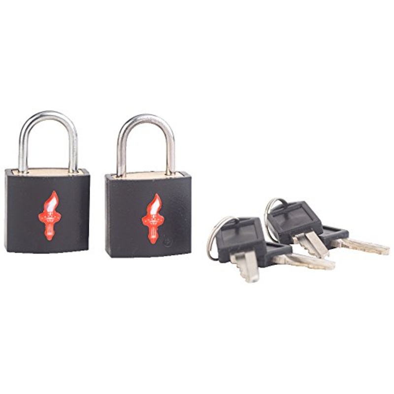 Safe Skies Tsa-Recognized Padlocks Double Set, Neon Black, One Size