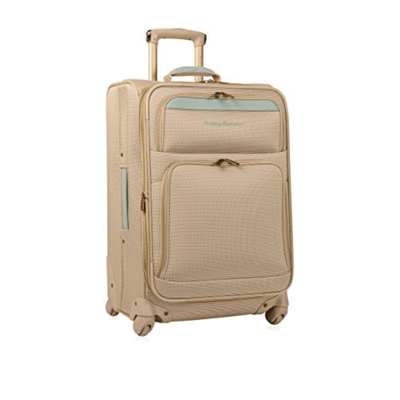 Tommy Bahama Mama 24 Inch Expandable Spinner, Champagne/Light Blue